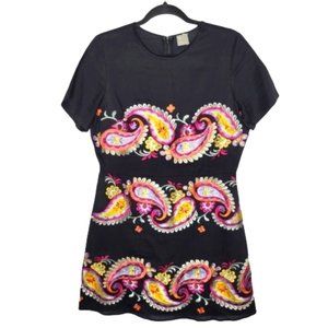 Black Asos Colorful Paisley Print Dress